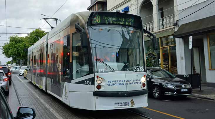 Yarra Trams Combino 3538 Singapore Airlines